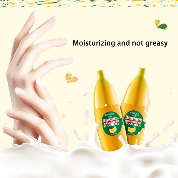 Wholesale-40g Hand Care Lotions Hydra Delicate Banana Milk Hand Moisturizing Nourishing Anti-chapping Hand Creams