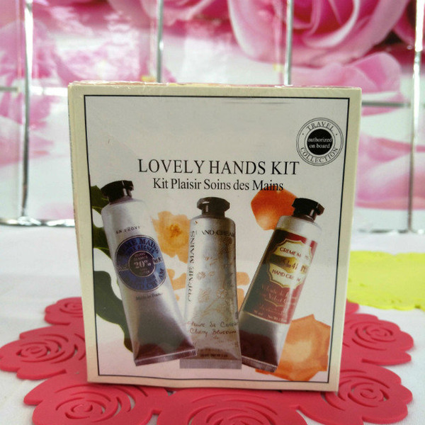 IN Stock! 6 PCS Lovely Hands kit Plaisir Soins des Mains Hand Cream kit travel exclusive hand skin care sets 30 ml