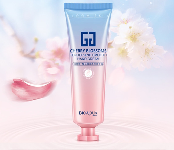 BIOAQUA Brand Cherry Blossoms Tender Smooth Hand Cream Hydrating Lotion Moisturizing Hand Treatment Nourishing Creams Skin Care 60g