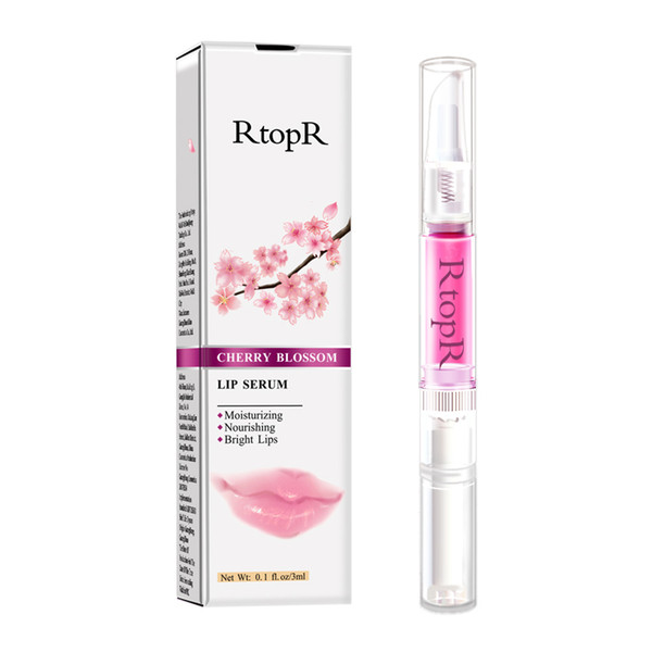 Cherry Blossom Lip Serum Dry Crack Peeling Repair Lip Care 3ml Moisturizing Repair Fine Lines Essence Mask