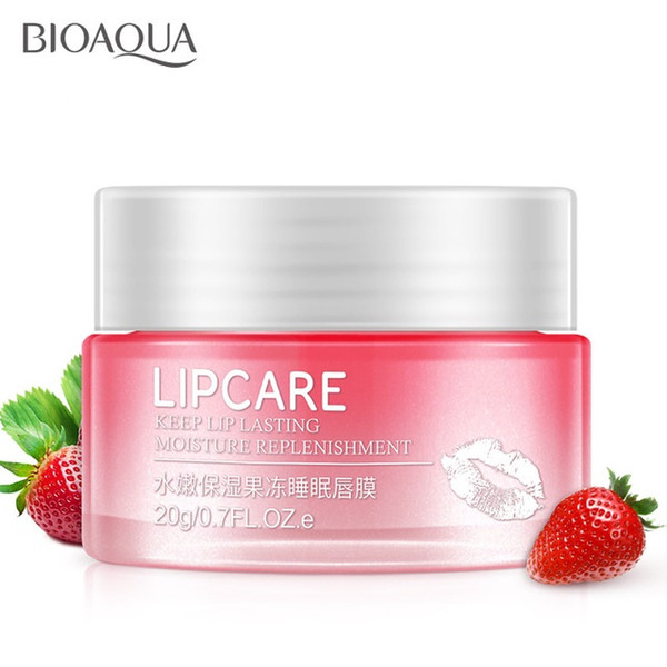 BIOAQUA Strawberry and Lips Sleeping Mask Moisturizing Makeup Exfoliating Lip Balm Moisturizing Natural Lips Exfoliating Skin Lip Mask