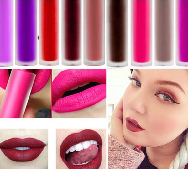 hot Lower price multi colors lipgloss velvet matter lipstick red velvet lana blonine mercury lip care plump free shipping