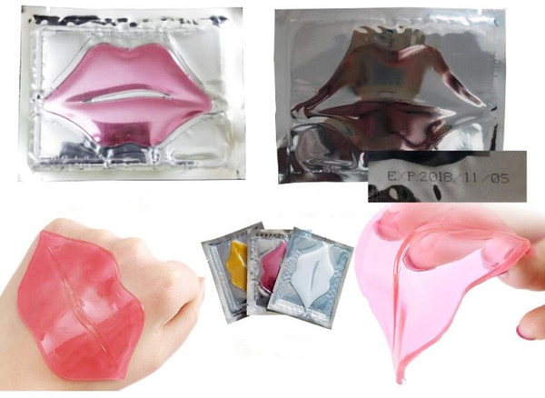 Pink White Lip Masks Gold Crystal Collagen Women Moisturizing Mask Lip Care Cosmetic Anti Wrinkle Patch Pad Gel 3000Pcs