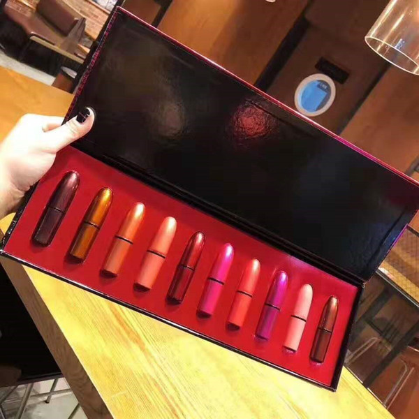 New Arrivals M Makeup Colorful 10 colors Lip Set Matte Lipstick Set Christmas LipKit 10pcs/set Long Lasting Lip Stick