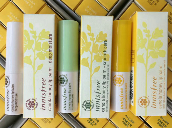 wholesale famous brand innisfree canola honey lip balm smooth care deep moisture 3.5g 3 kinds styles Protect wet moist lips Care