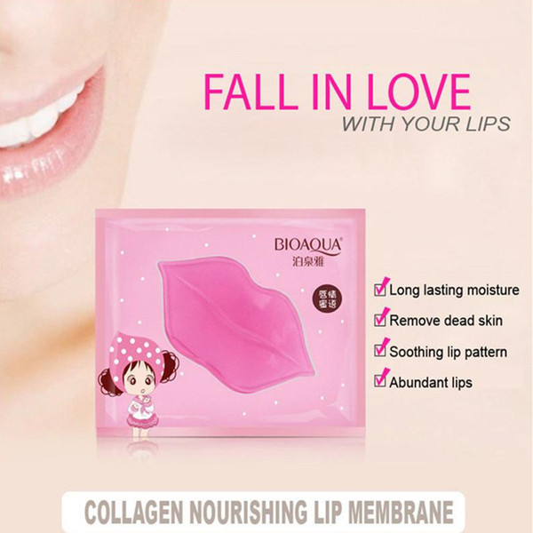 NEW BIOAQUA Crystal Collagen Lip Mask Moisture Essence Lip Care Pads Anti Ageing Wrinkle Patch Pad Gel For Makeup