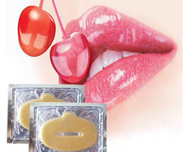 Crystal 24K Gold Powder Gel Collagen Lip Mask Moisturizing Hydrating Repair Remove Lines Blemishes Fuller Lip Care