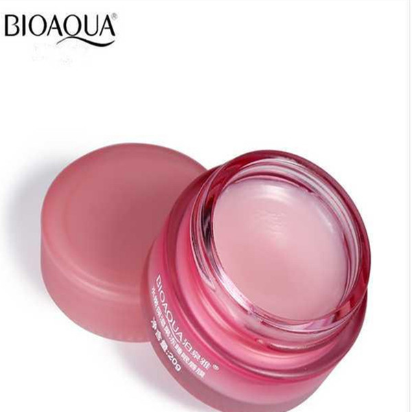 Dropshipping BIOAQUA Strawberry Lip Sleeping Mask Skin Care Exfoliator Lips Balm Moisturizing Nourish Lip Plumper Hydrating Cream 20g