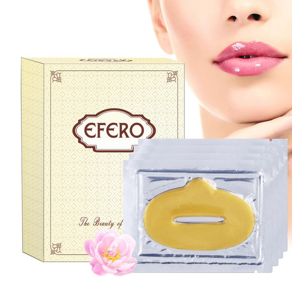 15Packs/Lot Gold Collagen Lip Mask Membrane Moisturizing Lip Masks Pads Lip Scrub Plump Enhancer Beauty Skin Care Anti-aging