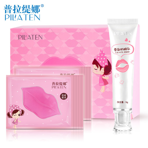 DHL FREE PILATEN Authorized Collagen Protein Crystal Lip Mask set Moisturizing Whitening Anti-Aging Anti-Wrinkle Women Lip Care