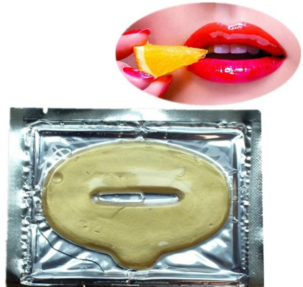 Free shipping Collagen Crystal Protein gold Lip Mask Moisturizing Lip Film Crystal Collagen wrinkle reducing lip enhancement