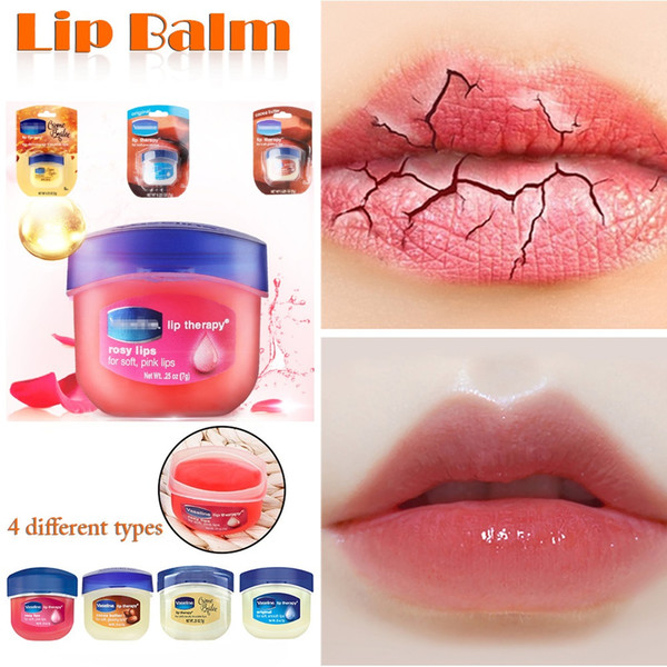 Lip Care Vaseline Therapy Petroleum Jelly Lip Balm Makeup Set Lipstick Base Moisturizer Hydrating Lip Plumper Baby Lips Rosy 7g