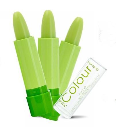 2018 Brand New Hot Sale Lip Balm Magic Change Color Lipstick Green Paste Change Color Turn Into Pink Free shipping