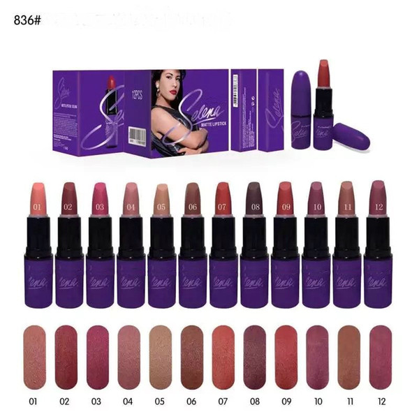 HOT NEW Selena Collection LIQUID LIPSTICK MATTE 12 color 5pcs/lot