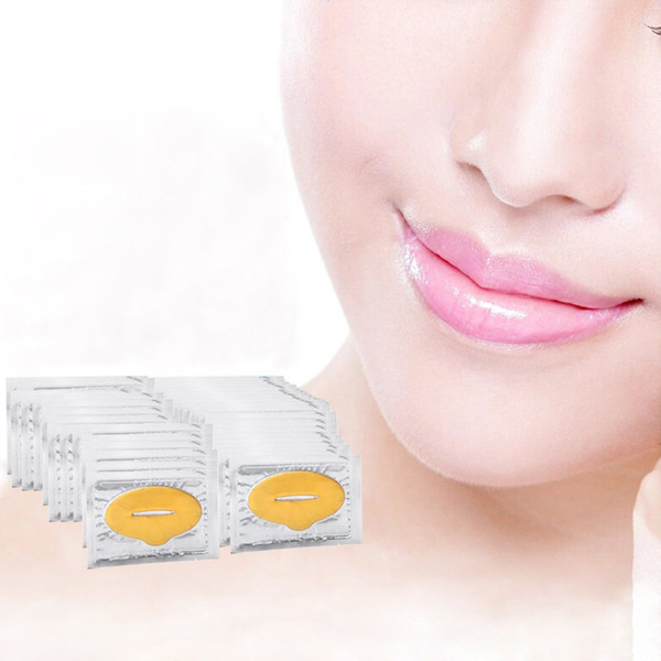 Hot selling Moisture Lip Masks Crystal Collagen Nano Gold Downplay Corneous Moisturizing Lip Mask Anti-Aging Anti-Wrinkle Lips Care Pads Lip