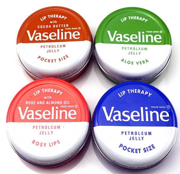 2018 Hot Makeup brand Vaseline Lip therapy cocoa butter for soft glowing rosy lips Hydrating Petroleum jelly moisturizing Lip balm lip cream