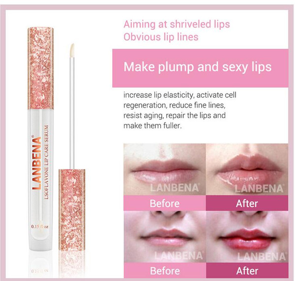 free shipping 2019 new LANBENA Lip Essence Lip Care Essence Moisturizing Enhances Lip Elasticity