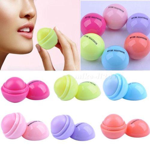 2016 Hot!!!Ball Lip Balm Lipstick,Organic Ingredients Lip Protector Sweet Taste Fruit Embellish Lip Ball Makeup Lipstick Gloss