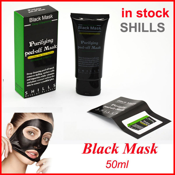 Shills Peel-off face Masks Deep Cleansing Black Mask 50ML Blackhead Facial Mask vs PILATEN Facial Minerals Conk Facial Mask Free shipping