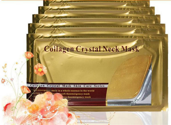 300pcs Gold Crystal Collagen Neck Mask Gold Collagen neck Mask Golden Neck Mask Moisturing Shrink Pores