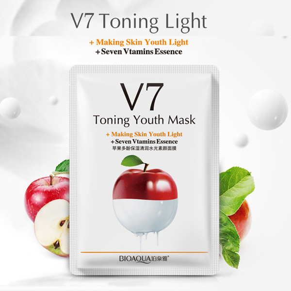 BIOAQUA V7 Toning Youth Facial Fruit Mask Moisturizing Oil Control Hydrating Nourishing Face Mask Wrapped Mask Skin Care 800pcs