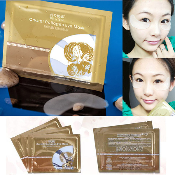 Pilaten Eye Masks Crystal Collagen Eye Mask Anti-puffiness Dark circle Anti wrinkle moisture For Eyes Care Free Shipping 0079MU-200