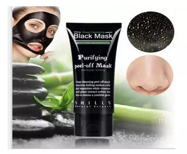 Black mask Suction blackheads removers collagen facial mask 50ml SHILLS Deep Cleansing purifying peel off Black face mask Peel Masks