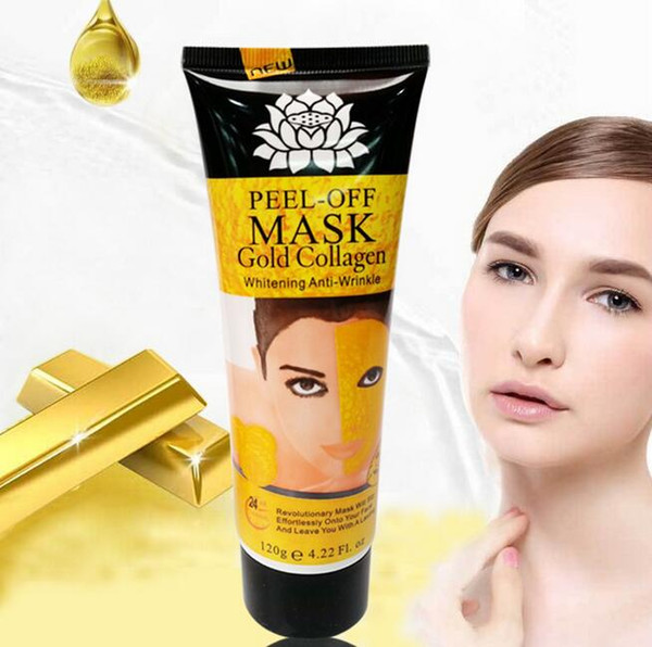 Free ship 120g gold collagen rose milk cucumber dead sea mud lemon peel off - black mask remove blackheads shrink pores clean and relaxed