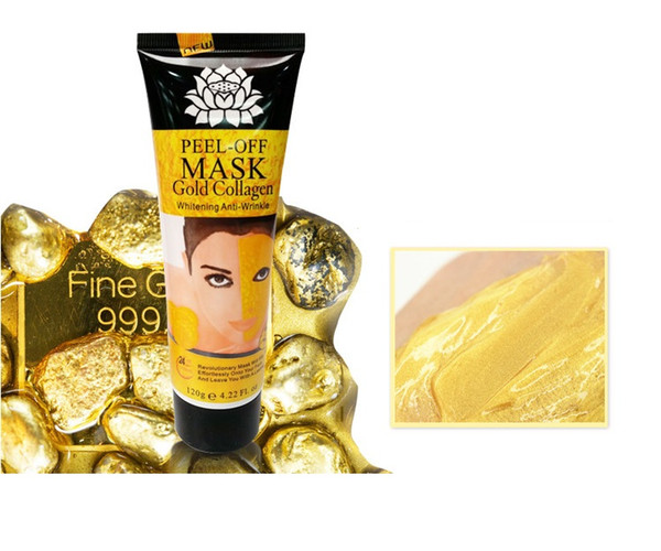 Peel Off Gold Collagen Facial Mask Whitening Anti Winkles Face Mask Crystal Gold Powder Collagen Facial Mask Skin Care Products 120ML