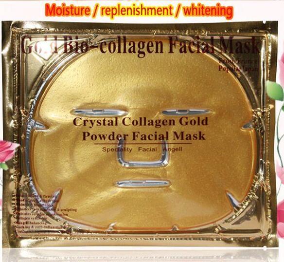 Gold Bio Collagen Facial Mask Face Mask Crystal Gold Powder Collagen Facial Mask Sheets Moisturizing Anti-aging Beauty Skin Care Products