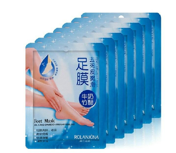 100% Safe Pair Exfoliating Foot Mask Soft Feet Remove Hard Dead Skin Dry Skin Treatment 2pcs=one Pair in stock