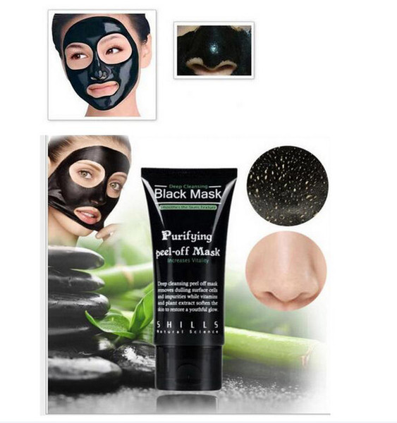 Black mask Suction blackheads removers collagen facial mask 50ml SHILLS Deep Cleansing purifying peel off Black face mask Peel Masks