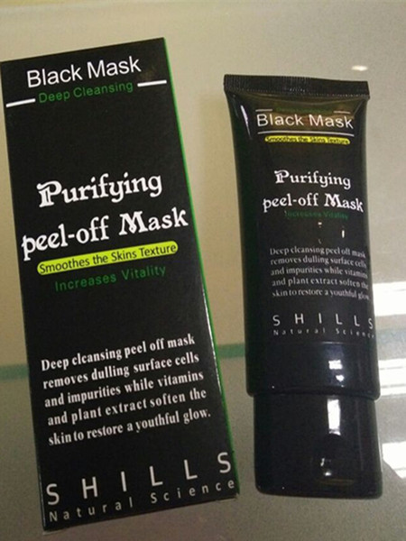 Dropshipping Black Suction Mask Anti-Aging 50ml SHILLS Deep Cleansing purifying peel off Black face mask Remove blackhead Peel Masks