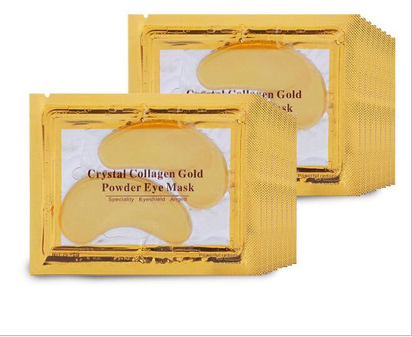 Free DHL New Collagen Crystal Eye Masks Anti-puffiness moisturizing Eye masks Anti-aging masks collagen gold powder eye mask