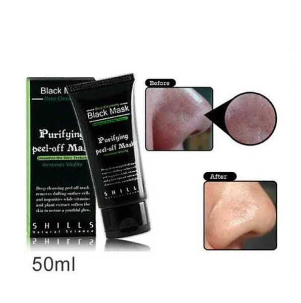 SHILLS Deep Cleansing Black MASK 50ML Blackhead Facial Mask Peel-off Purifying Blackhead Remover Peel-Off Facial Cleaning Black Face Mask