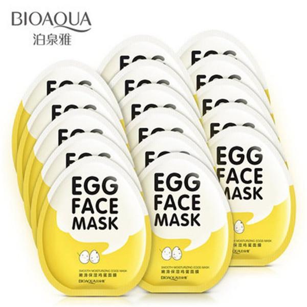 BIOAQUA Egg Facial Masks Oil Control Brighten Wrapped Mask Tender Moisturizing Face Mask Skin Care Moisturizing Mask