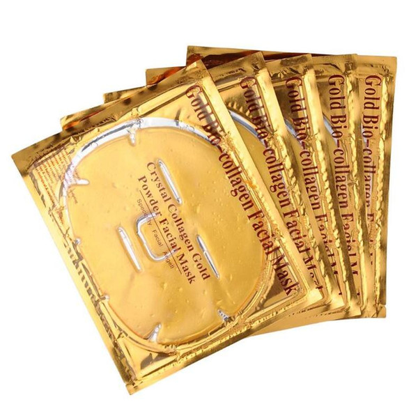 Cheap wholesale Gold Bio-Collagen Facial Mask Face Mask Crystal Gold Powder Collagen Facial Mask Moisturizing Anti-aging 24k Gold Masks