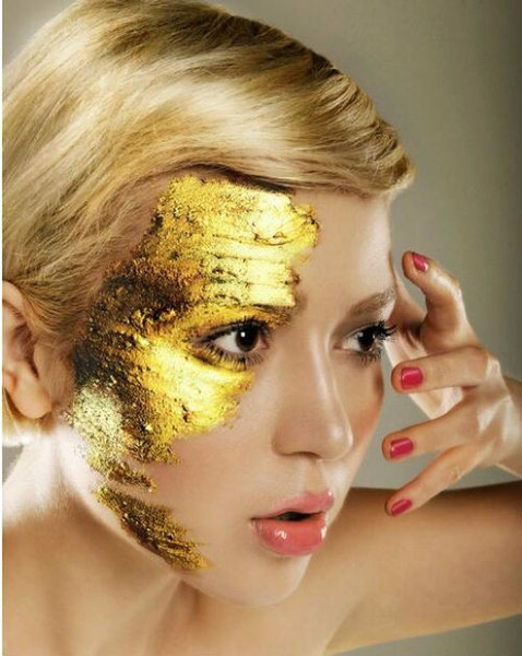 20X 24K GOLD Leaf Face Mask 4.3 X 4.3cm Brightening Luxury Spa Anti Aging Wrinkle Treatment Facial Mask