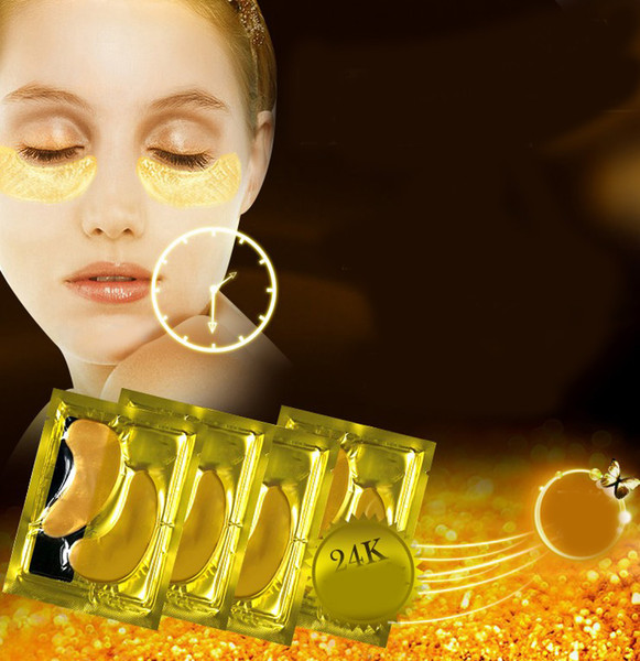 New Crystal Gold Powder Eye Mask Anti-Aging Eliminates Anti Dark Circles Collagen Eye Mask Moisturizing Eyes Cares MZ002