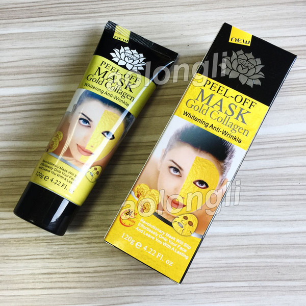 Gold Mask Peel Off Gold Collagen 120ml Deep Cleansing purifying peel off face mask Remove blackhead Peel golden Masks