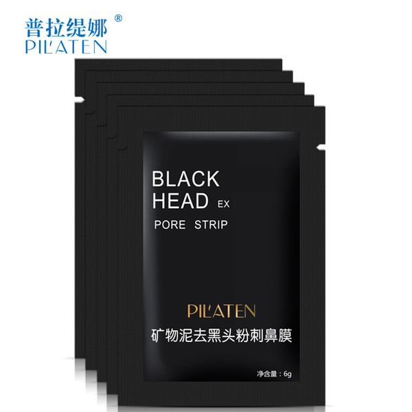 Wholesale 1000pcs/lot Beauty PILATEN Minerals Mud Nose Blackhead Remover Mask 6g Pore Cleaner Nose Black Head EX Pore Strip