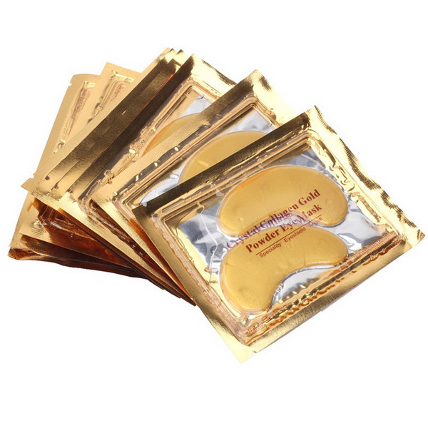 Anti-Wrinkle NEW Crystal Collagen Gold Powder Eye Mask Golden Mask stick to dark circles Hotsale eye patches