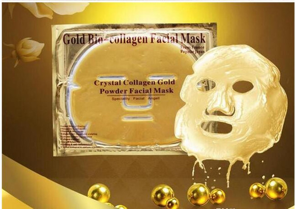 Gold Bio-Collagen Facial Mask Face Mask Crystal Gold Powder Collagen Facial Masks Moisturizing Anti-aging beauty products in stock