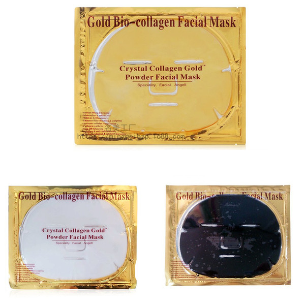 2018 Newest Gold Bio Collagen Facial Mask Face Mask Crystal Gold Powder Collagen Facial Mask Sheets Moisturizing Anti-aging Beauty Skin Care