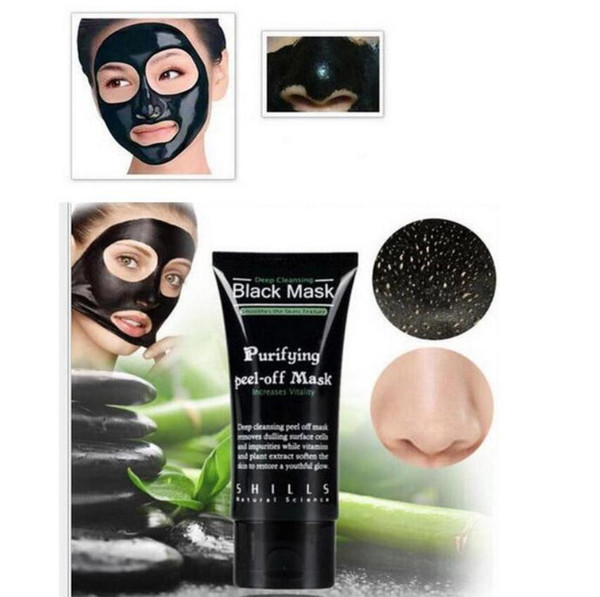 Black mask Suction blackheads removers collagen facial mask 50ml SHILLS Deep Cleansing purifying peel off Black face mask Peel Masks