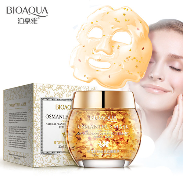 bioaqua mask plant osmanthus bright petals clay sleeping moist acne beauty facial mask face care tratamientos faciales washfree nourish mask