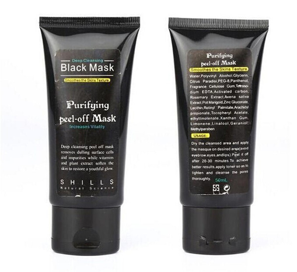 Hot Selling 50ml SHILLS Deep Cleansing purifying peel off Black mud Facail face mask Remove blackhead facial mask Smooth Skin Shills Masks