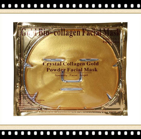 Gold Bio-Collagen Facial Mask Face Mask Crystal Gold Powder Collagen Facial Masks Moisturizing beauty products Free Shipping