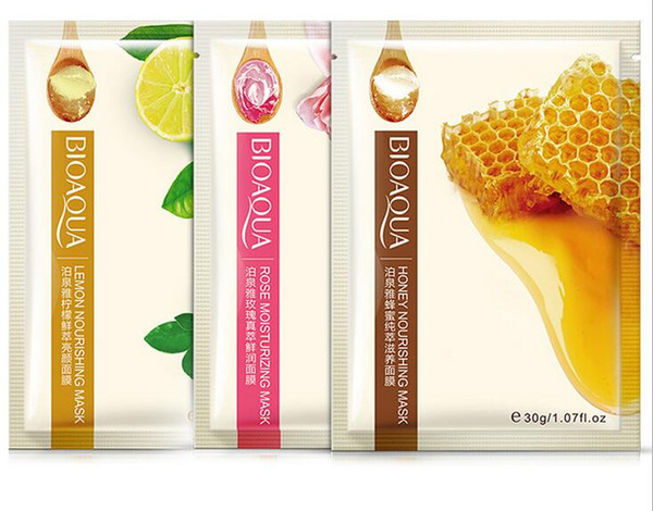 BIOAQUA Honey Lemon Rose Facial Face Mask Sheet Essence Replenishment Moisture