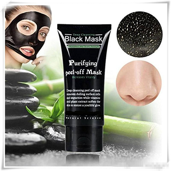 2017 Facial Blackhead Masks Cleaner Deep Cleansing Acne Black Mud Face Mask Acne Face Mask 50ML Blackhead Facial Face Care Free DHL Makeup